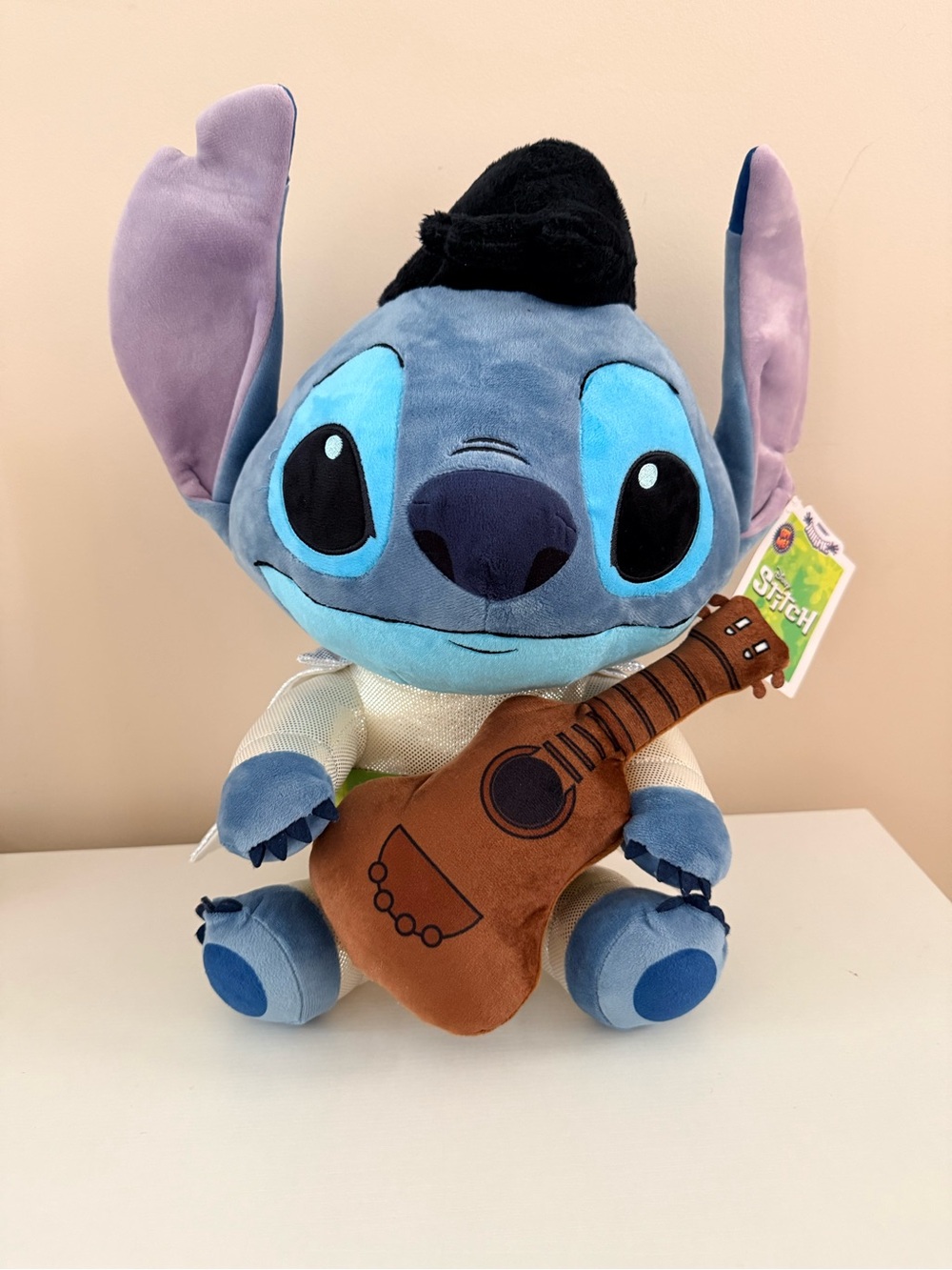 NWT Disney Lilo & Stitch Plush with Guitar Elvis Kid Robot Hug Me 16”